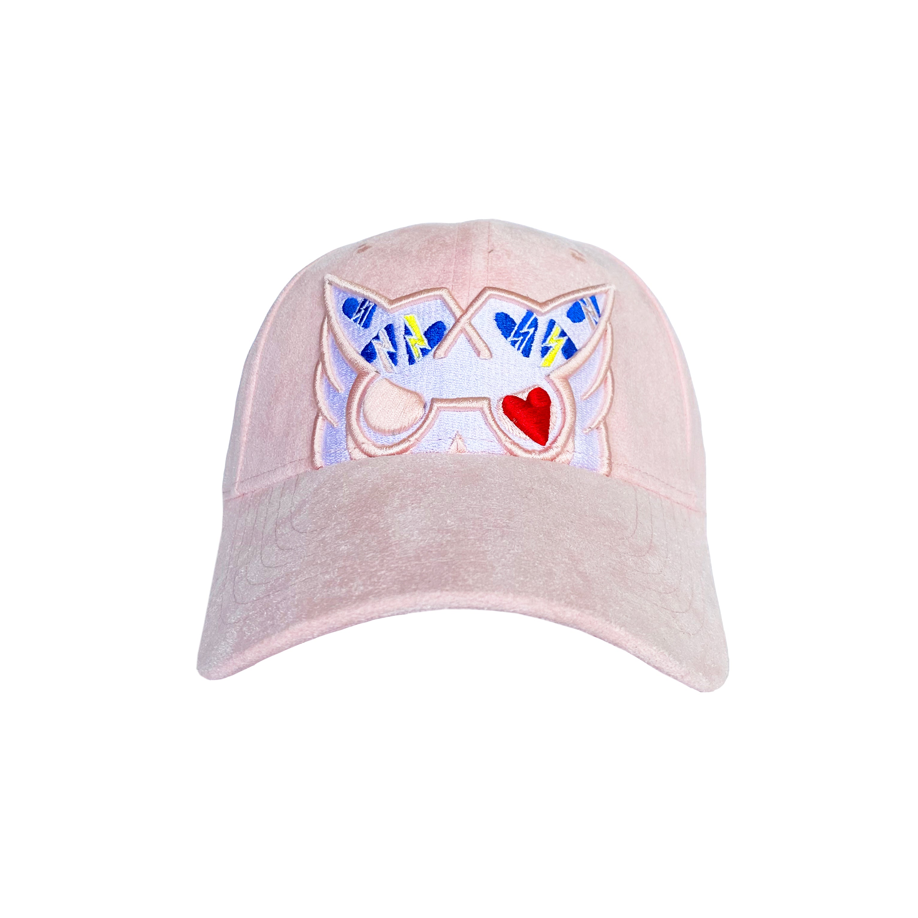 Pink suede best sale baseball cap